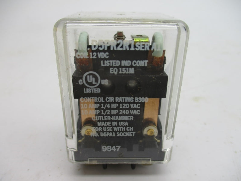 CUTLER HAMMER D5PR2R1 SER. A1 12VDC 10A NSMP