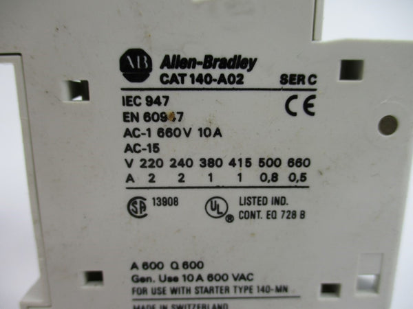 ALLEN BRADLEY 140-A02 SER. C 600VAC 10A NSNP