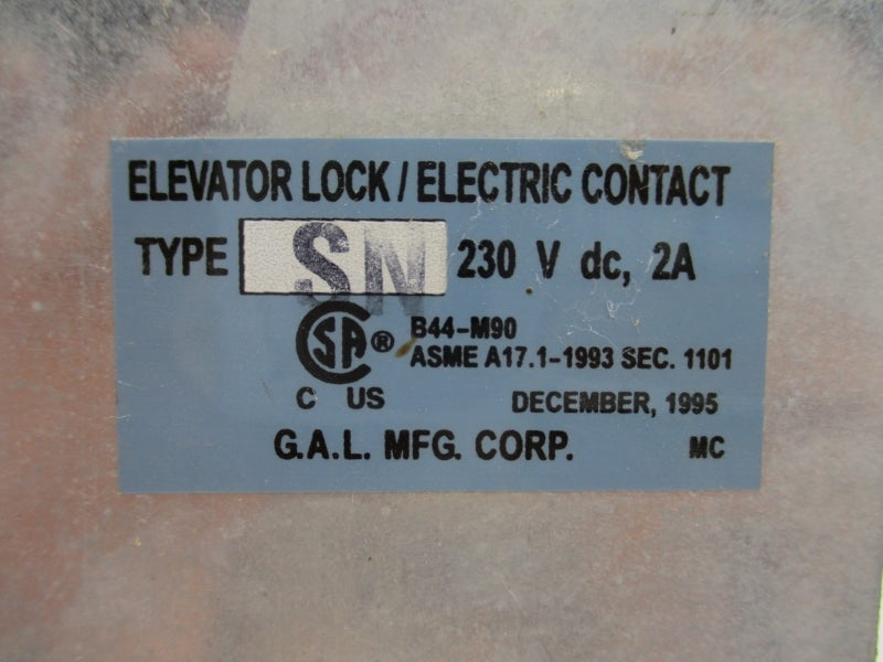 G.A.L. TYPE SN 230VDC 2A NSNP