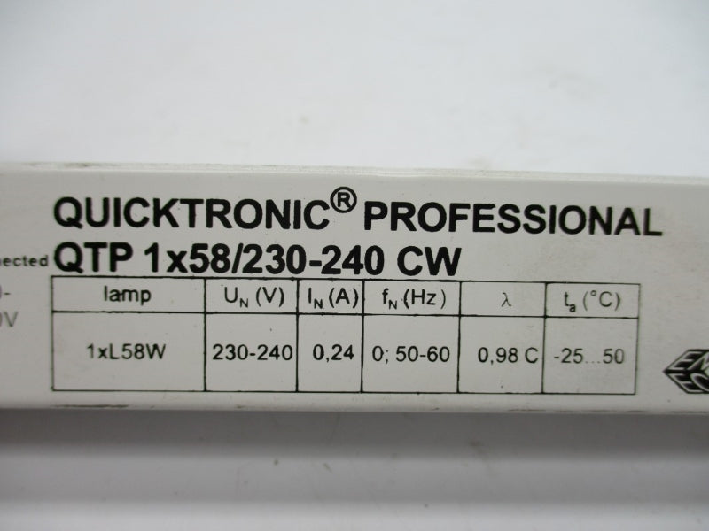 OSRAM QTP1X58/230-240CW 198-264VAC/DC UNMP