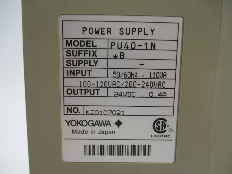 YOKOGAWA PU40-1N 240VAC 0.4A NSNP
