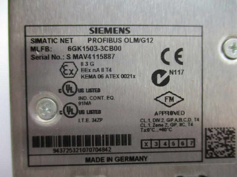 SIEMENS 6GK1503-3CB00 24V UNMP