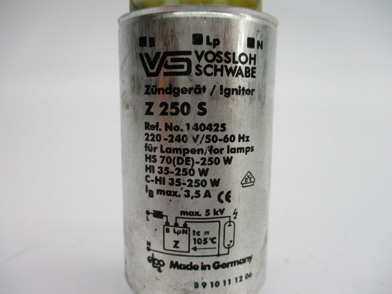 VOSSLOH SCHWABE Z250S 140425 220-240V 3.5A NSNP