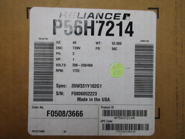 BALDOR RELIANCE P56H7214 NSMP