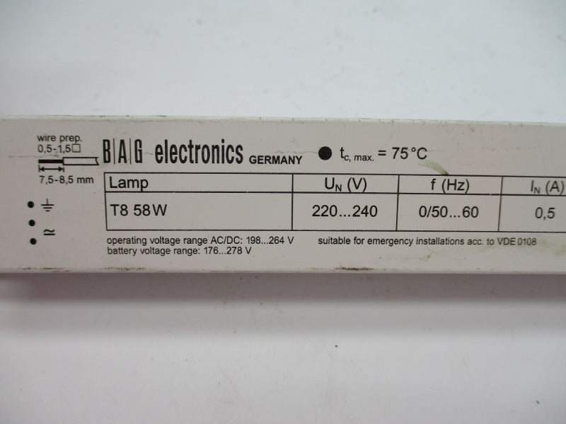 BAG ELECTRONICS SCS58.2SR-11/220-240 166272 220/240V UNMP