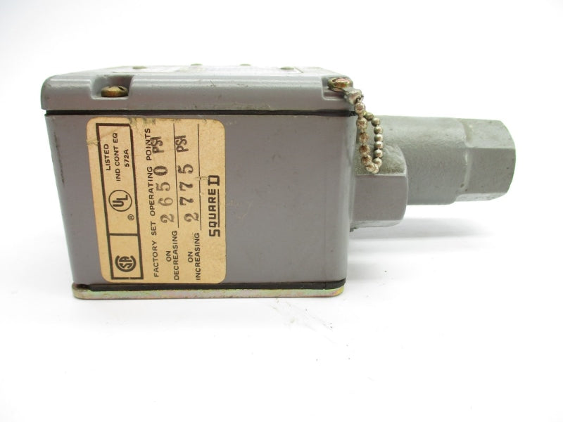 SQUARE D 9012ADW-7 SER. B 600VAC 40A 550-5000PSI UNMP