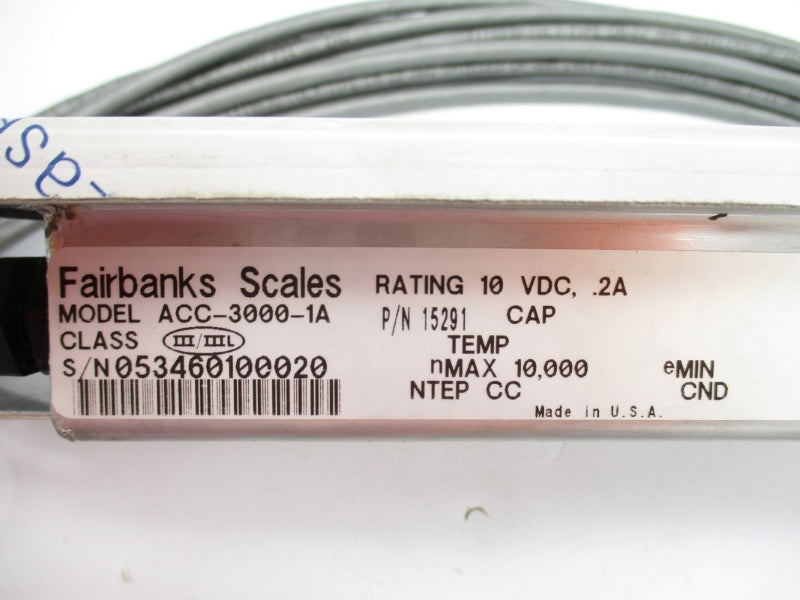 FAIRBANKS SCALES ACC-3000-1A 15291 10VDC .2A NSMP