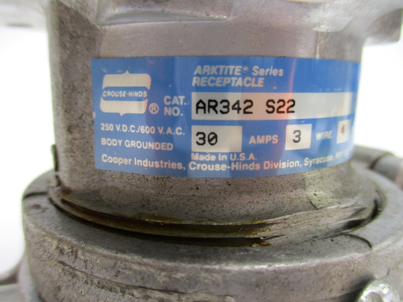 CROUSE-HINDS AR342S22 600VAC 30A NSMP