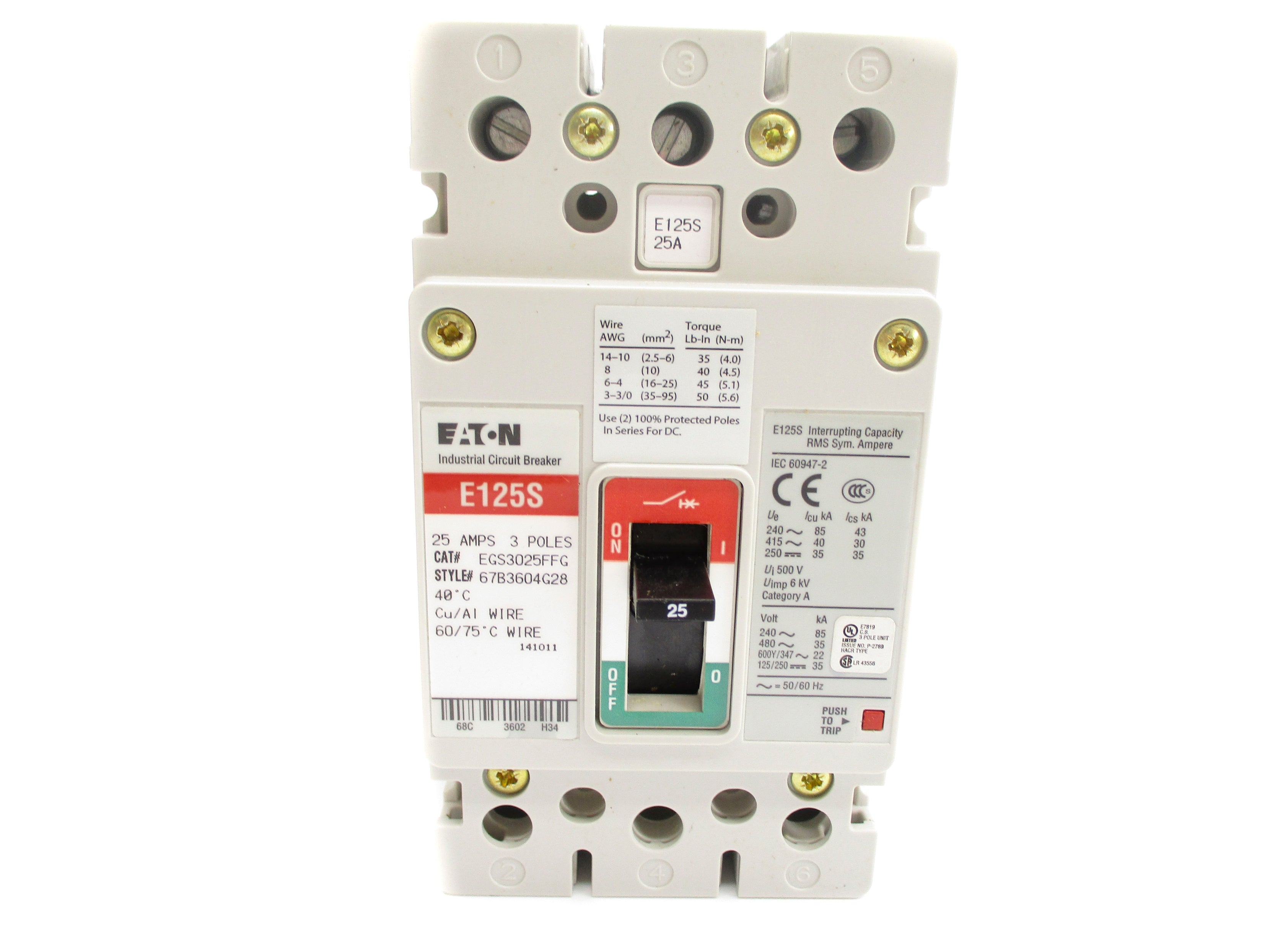 EATON EGS3025FFG SER. G 25A 480V NSMP