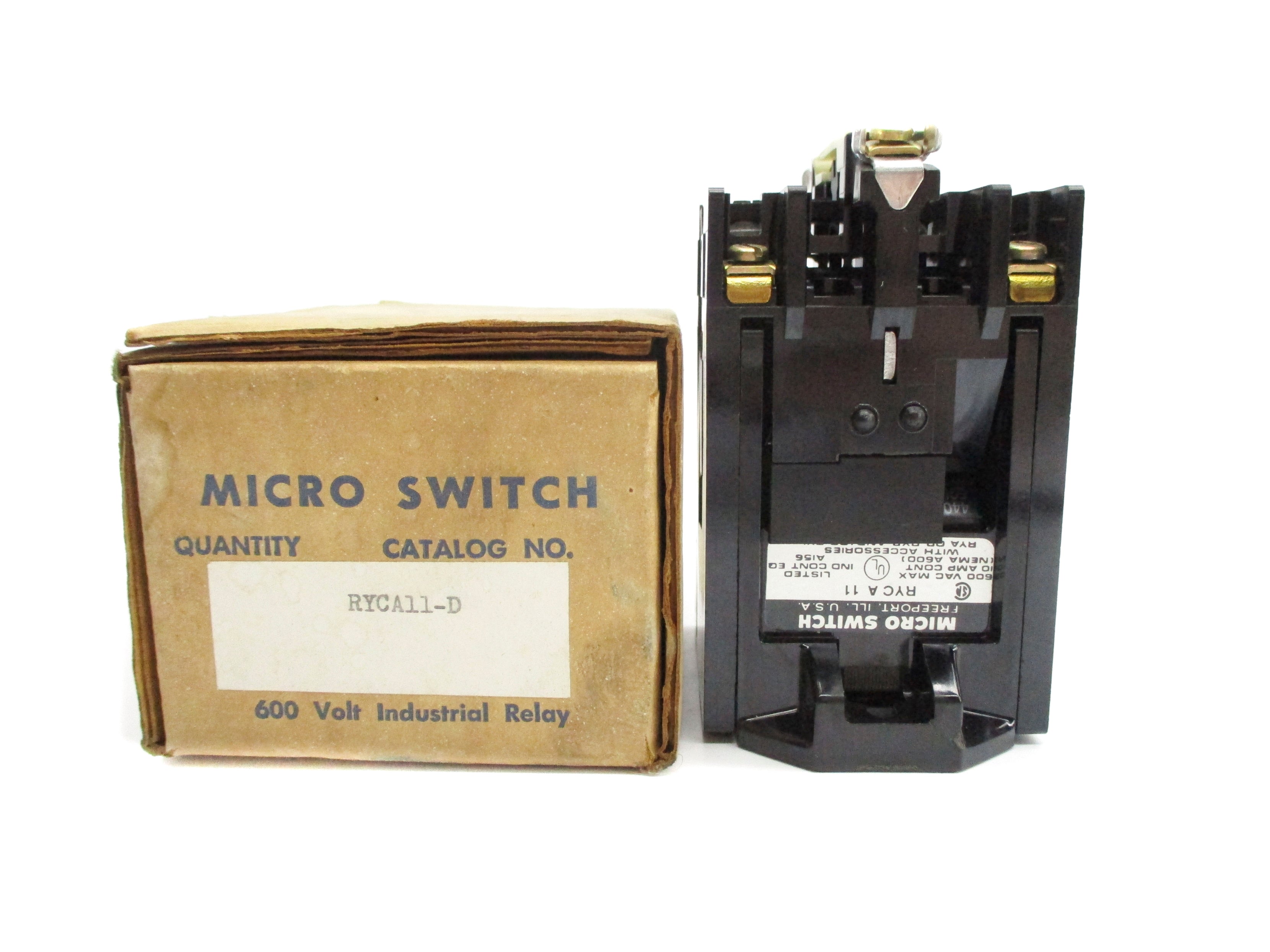 MICRO SWITCH RYCA11-D 600VAC NSMP
