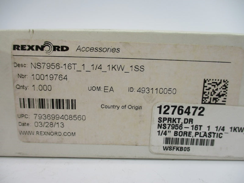 REXNORD NS7956-16T_1_1/4_1KW_1SS 10019764 NSMP