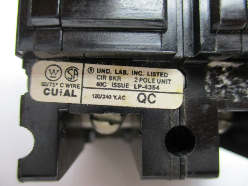 WESTINGHOUSE QC2100 120/240VAC 100A UNMP