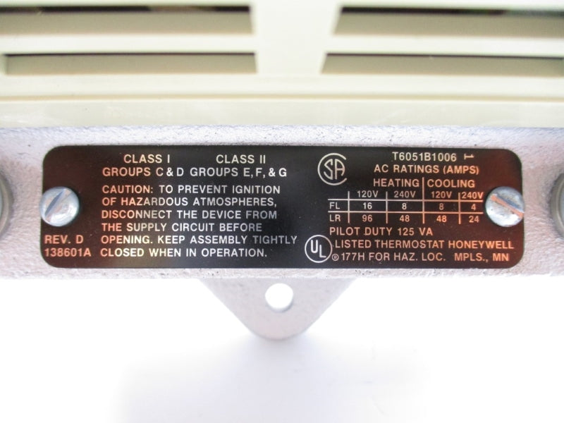 HONEYWELL T6051B1006 120/240VAC 16A 46'-84'F NSMP