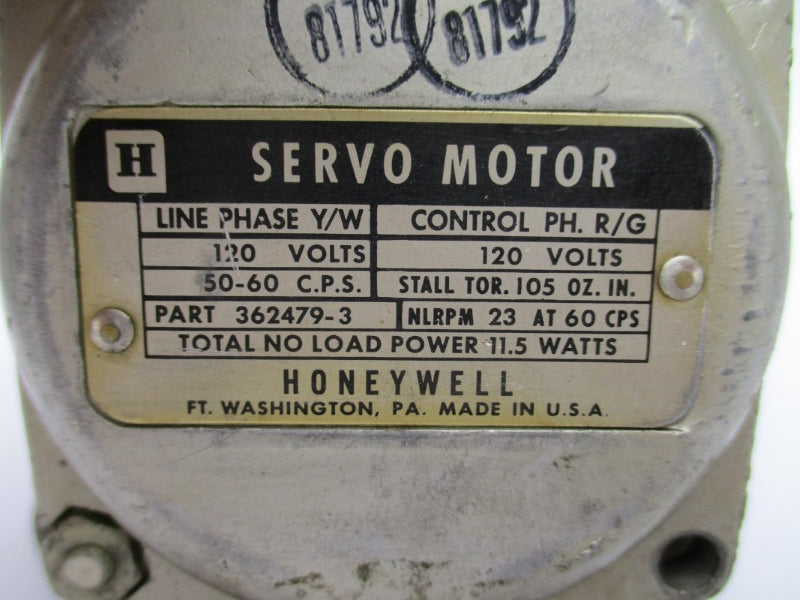 HONEYWELL 362479-3 120V UNMP