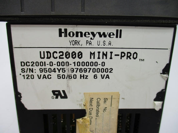 HONEYWELL DC200I-0-000-100000-0 UDC2000 120VAC UNMP