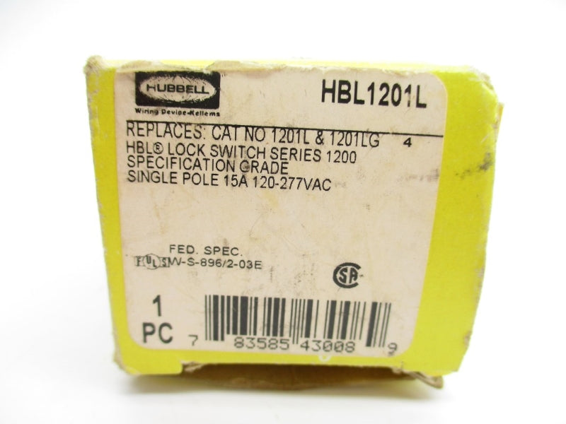 HUBBELL HBL1201L 120-277VAC 15A NSMP