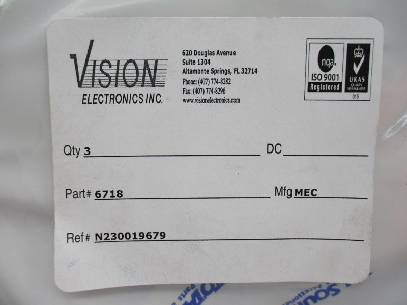 MEC 6718 (PKG OF 3) NSMP
