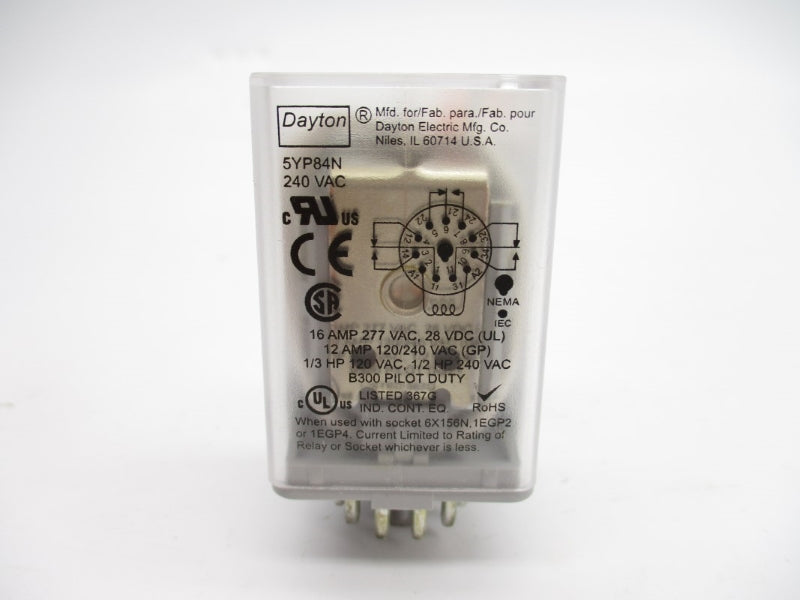 DAYTON 5YP84 240VAC 16A NSMP