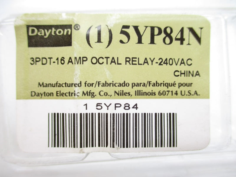 DAYTON 5YP84 240VAC 16A NSMP
