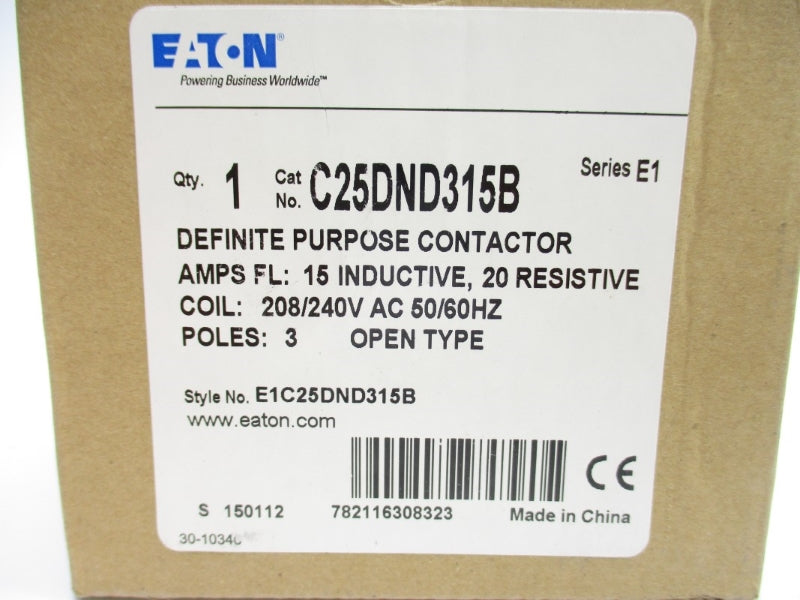 EATON C25DND315B SER. E1 208/240VAC 15A NSMP
