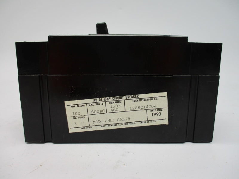 WESTINGHOUSE 1268C14G04 FB 600VAC 100A NSMP