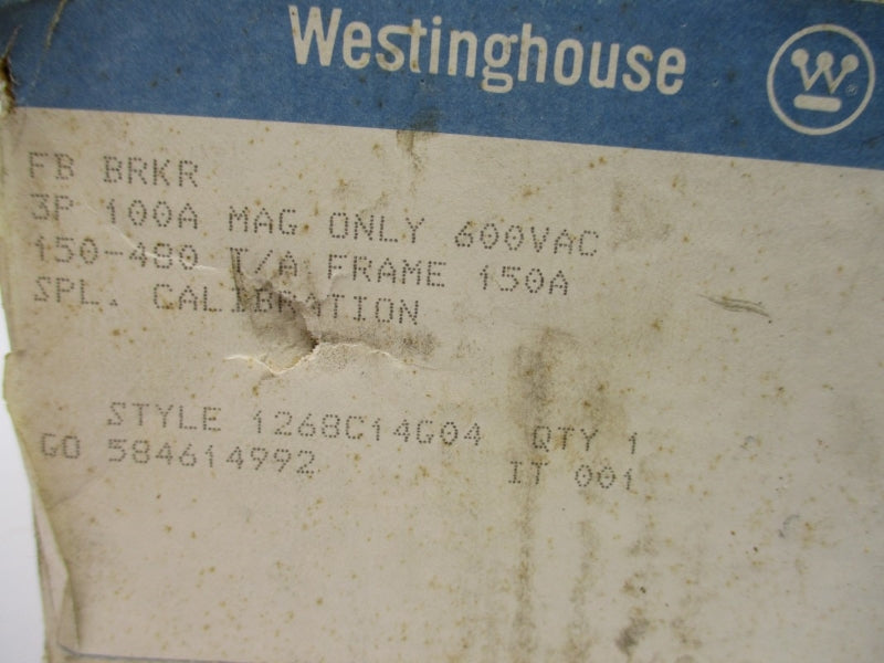 WESTINGHOUSE 1268C14G04 FB 600VAC 100A NSMP