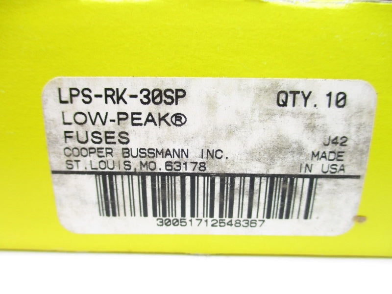 BUSSMANN LPS-RK-30SP 600VAC 30A (PKG OF 10) (YL/BL) NSMP