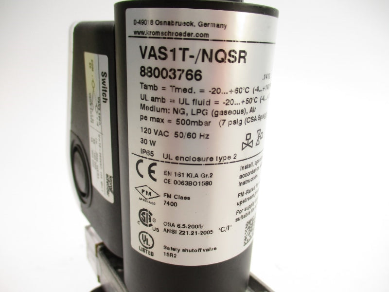 KROM SCHRODER VAS1T-/NQSR 88003766 120VAC 7PSI NSNP