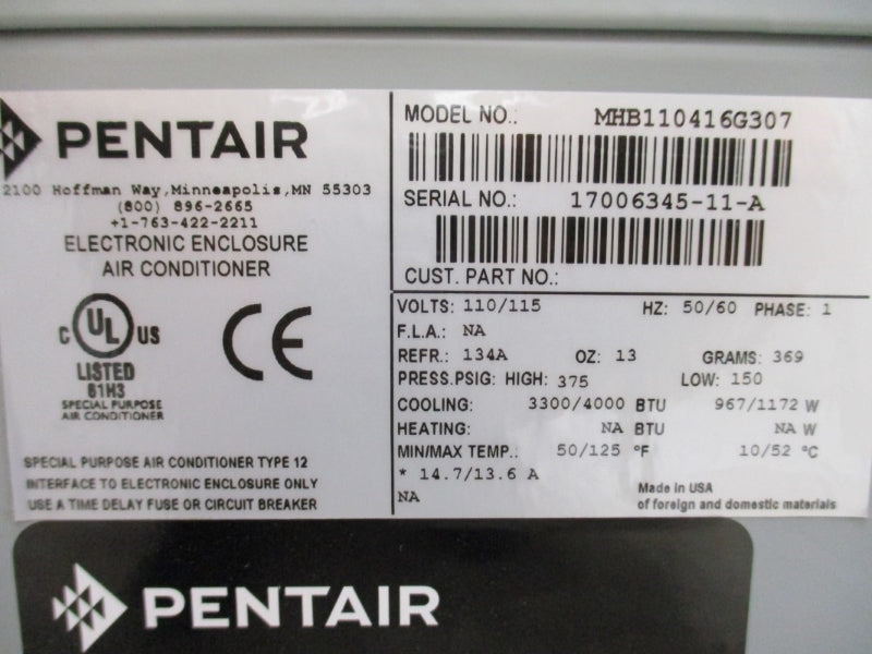 PENTAIR MHB110416G307 110/115V 134A NSNP