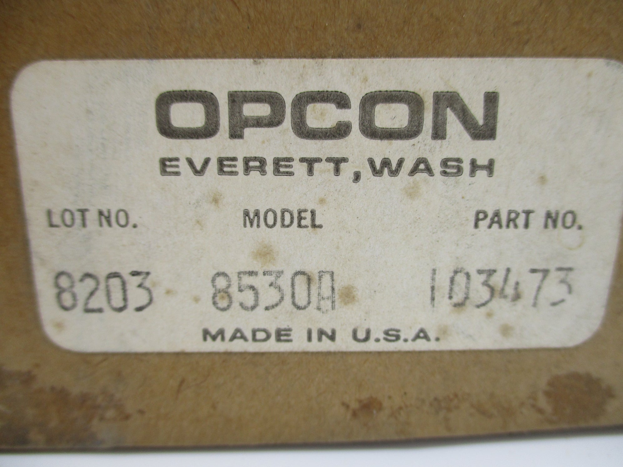 OPCON 8530A 103473 12VDC NSMP