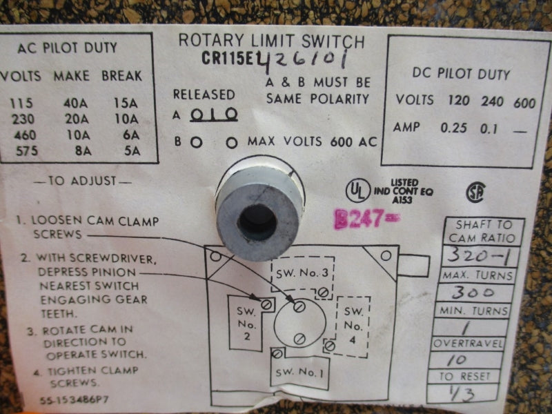 GENERAL ELECTRIC CR115E1426101 600VAC 40A NSNP
