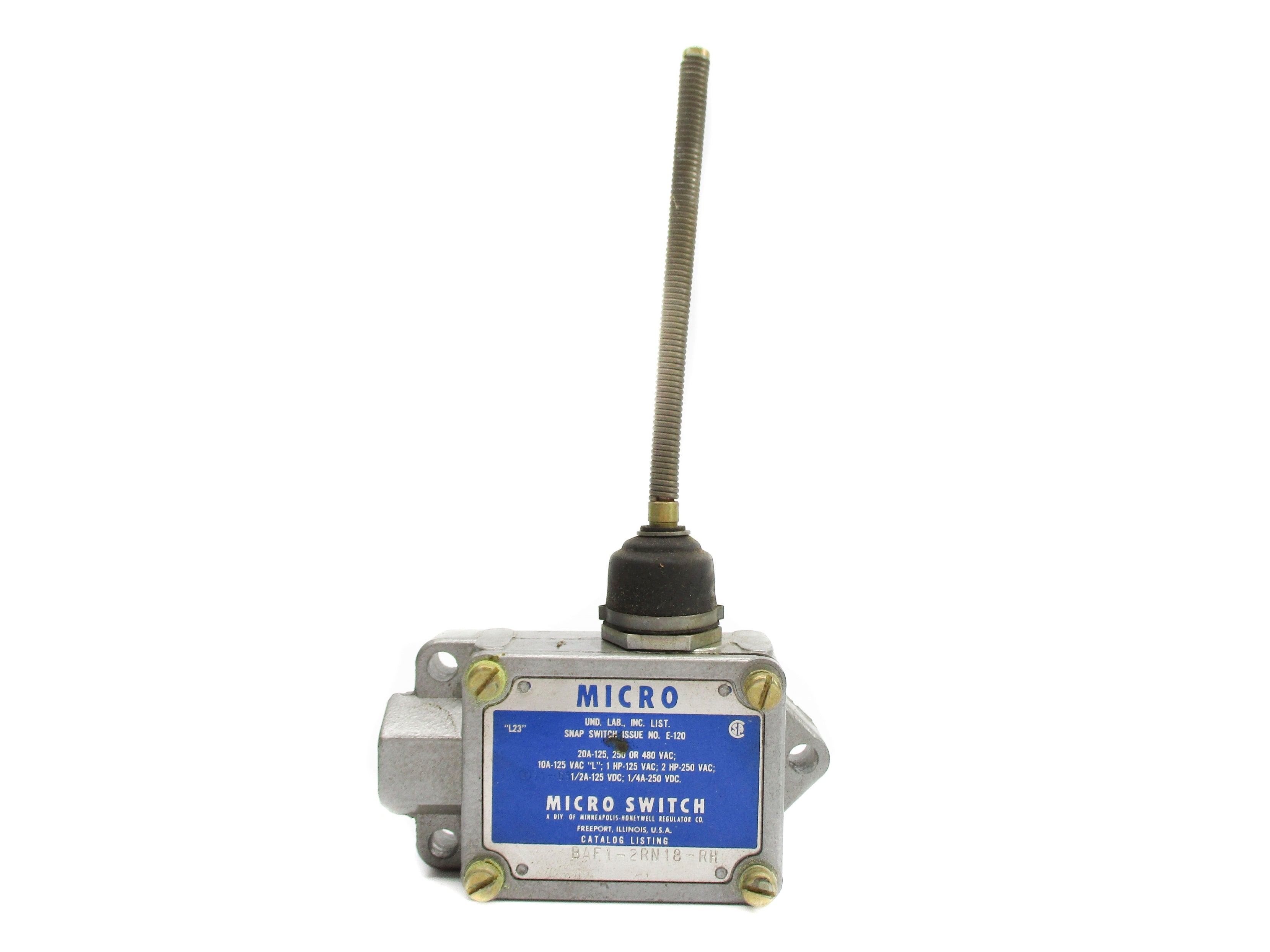 MICROSWITCH BAF1-2RN18-RH (GREY) NSNP