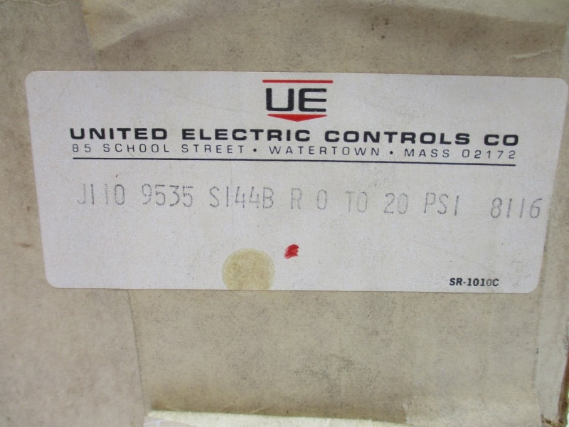 UNITED ELECTRIC CONTROLS J110S144B 9535 125/250VAC 15A 0-20PSI NSMP