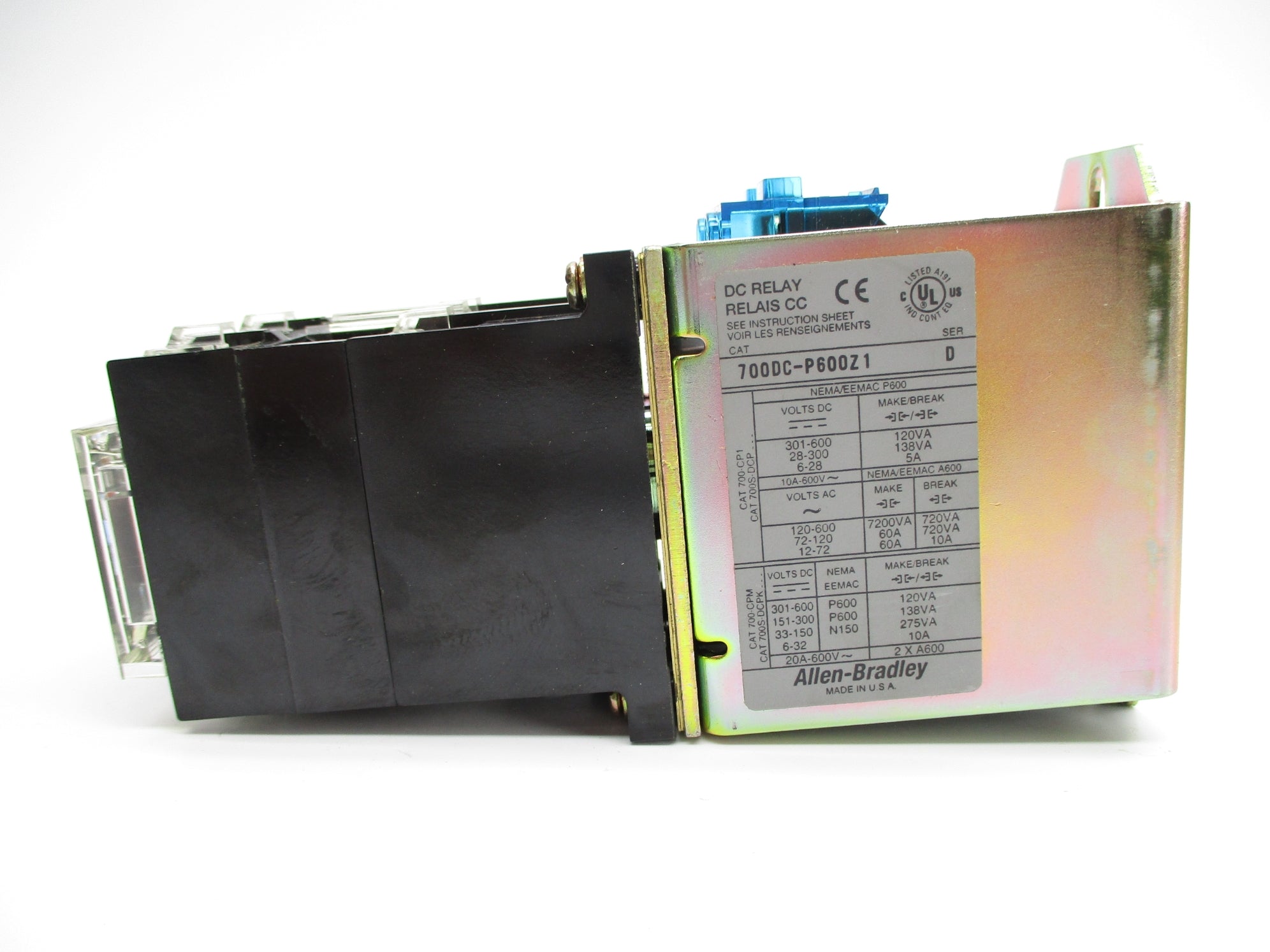 ALLEN BRADLEY 700DC-P600Z1 SER. D 600V 20A NSNP