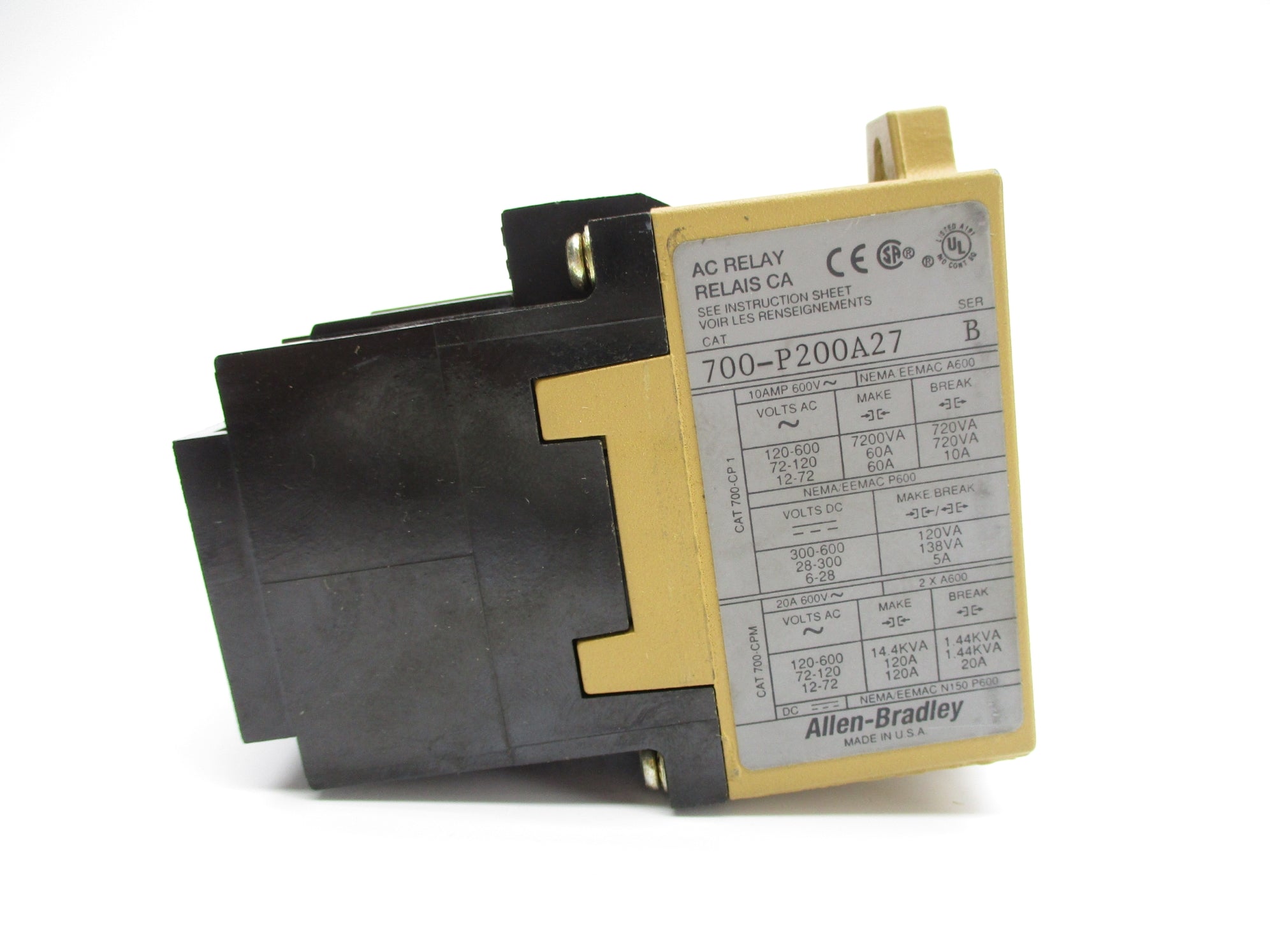 ALLEN BRADLEY 700-P200A27 SER. B 277V NSNP