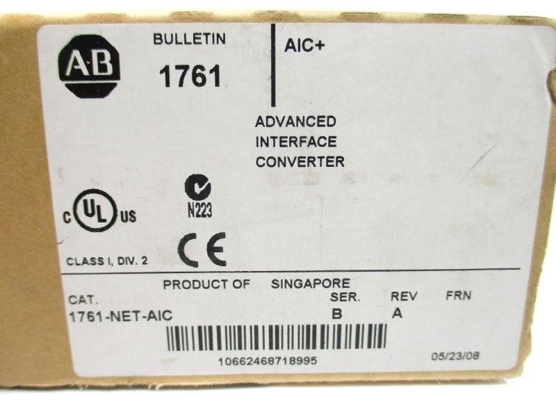 ALLEN BRADLEY 1761-NET-AIC SER. B 24VDC NSMP
