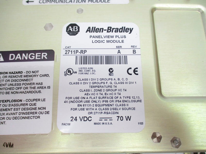 ALLEN BRADLEY 2711-RP SER. A 24VDC NSMP