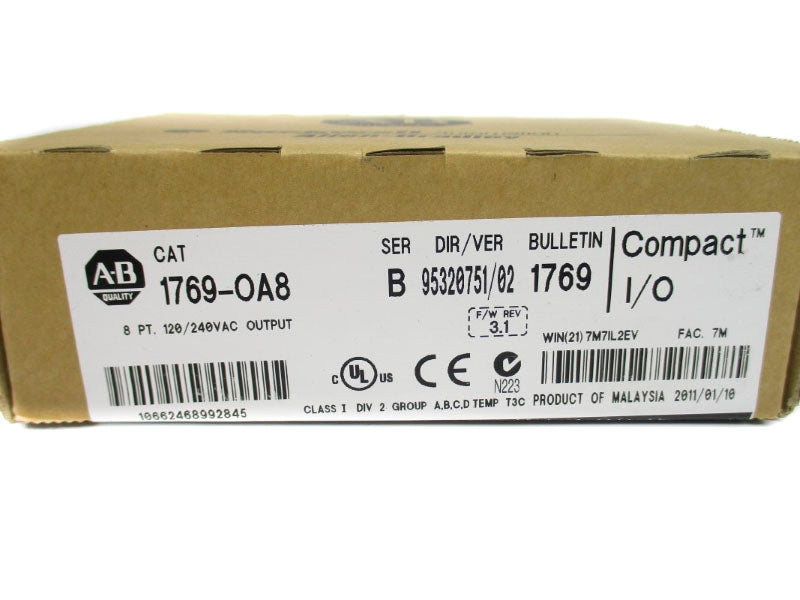 ALLEN BRADLEY 1769-OA8 SER. B F/W 3.1 24VDC 0.145A NSMP