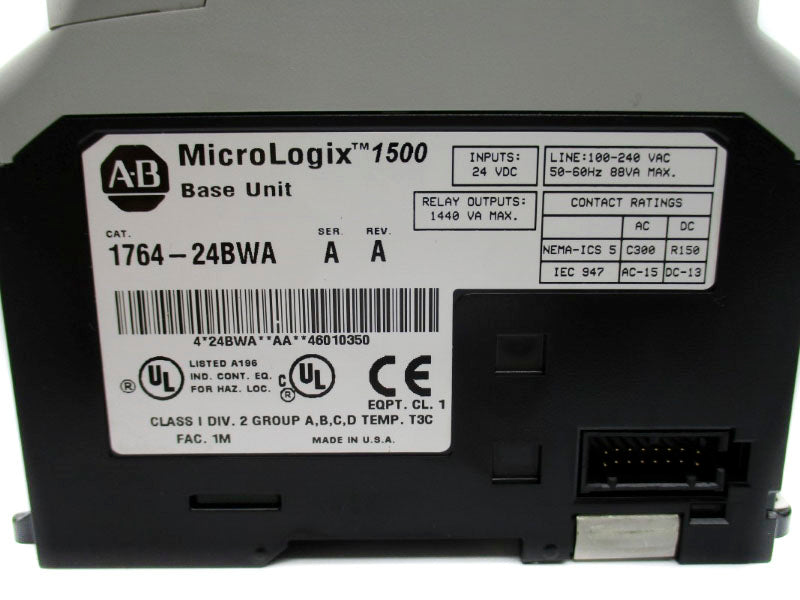 ALLEN BRADLEY 1764-24BWA SER. A 24VDC NSNP