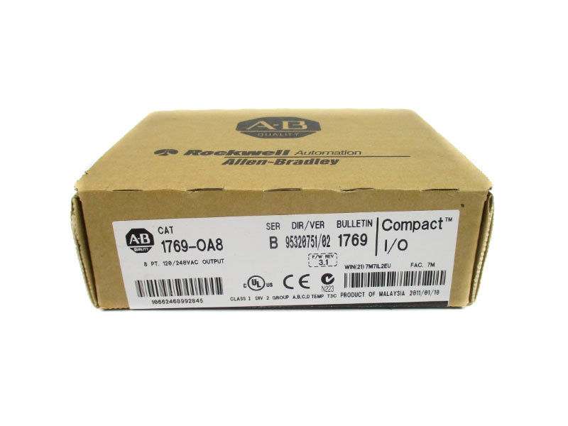 ALLEN BRADLEY 1769-OA8 SER. B F/W 3.1 120/240VAC DATE: 2011 NSFS