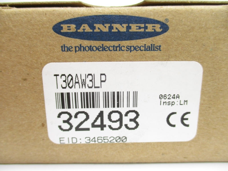 BANNER ENGINEERING T30AW3LP 32493 20-250VAC NSMP