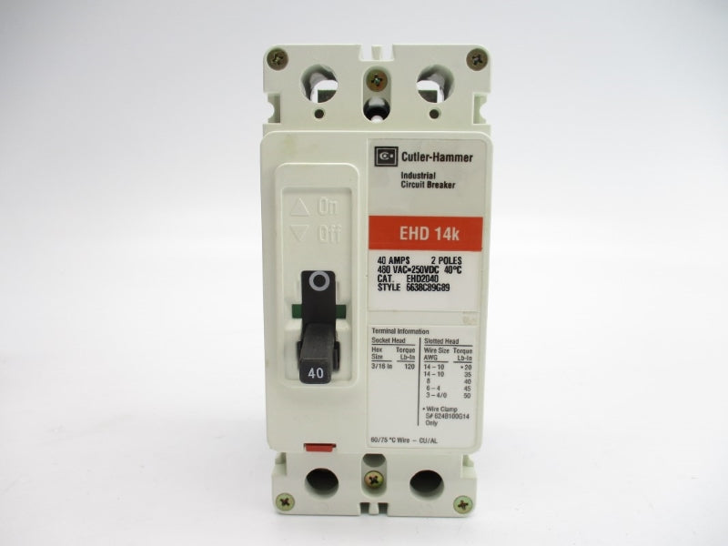 CUTLER HAMMER EHD2040 SER. C 480VAC 40A NSMP