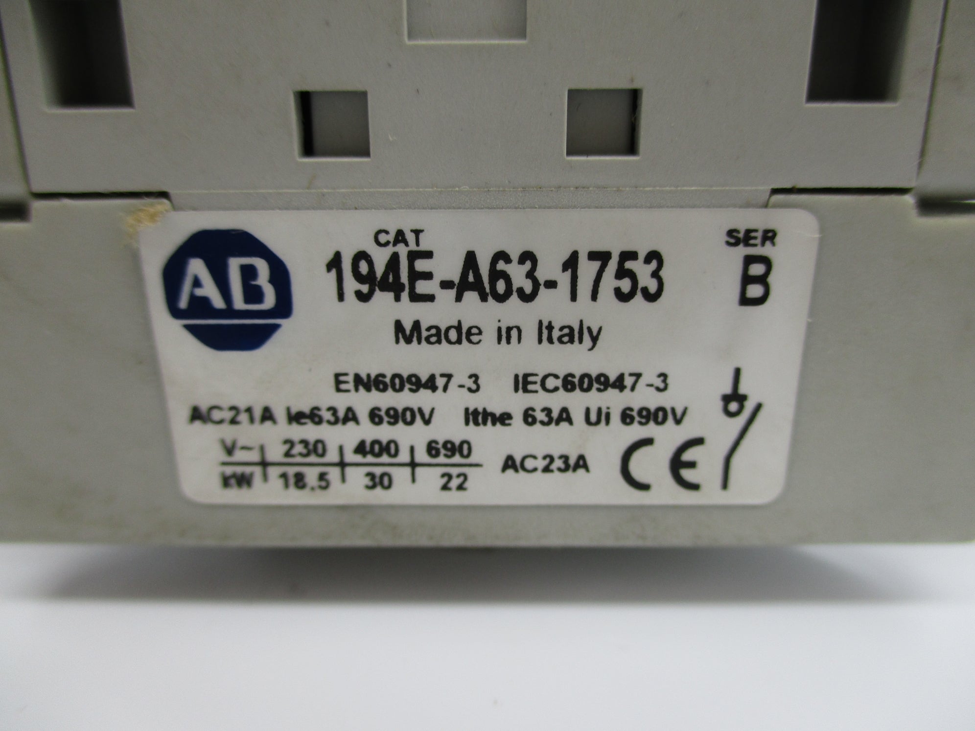 ALLEN BRADLEY 194E-A63-1753 SER. B UNMP