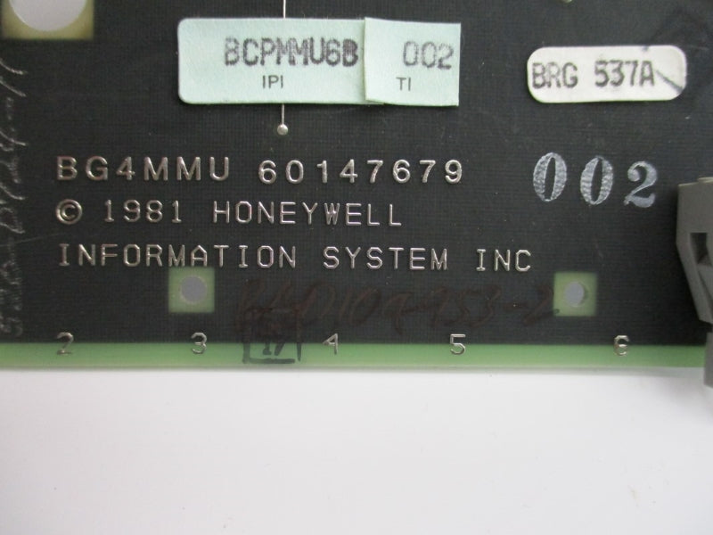 HONEYWELL BG4MMU 60147679-002 UNMP