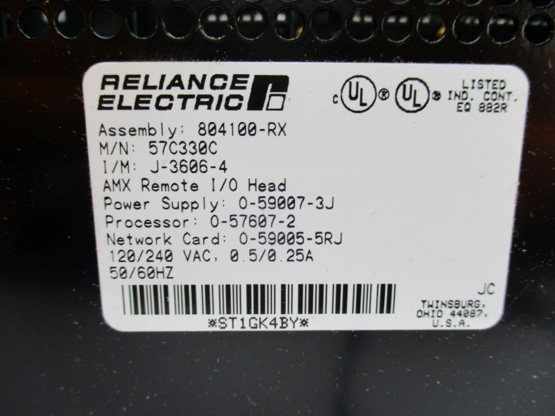 RELIANCE ELECTRIC 57C330C120/240VAC 0.5/0.25A NSMP