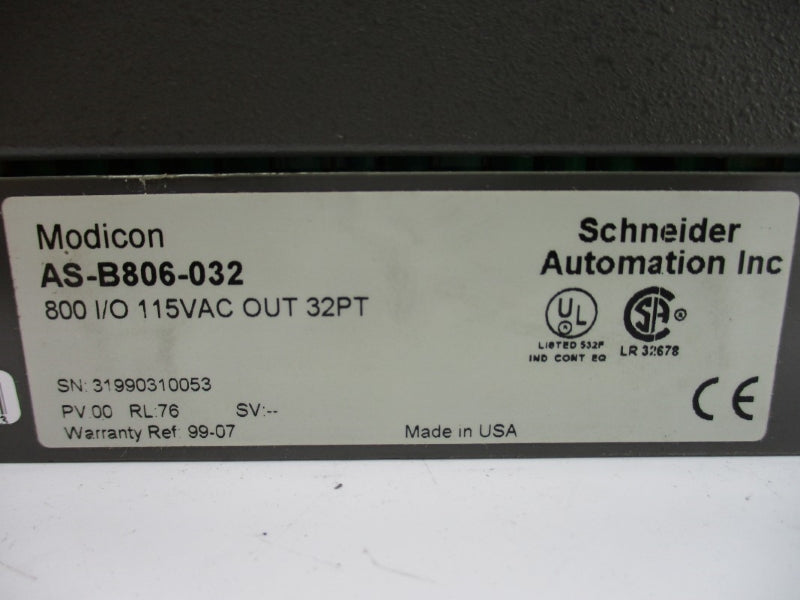 SCHNEIDER AUTOMATION AS-B806-032 115VAC NSNP