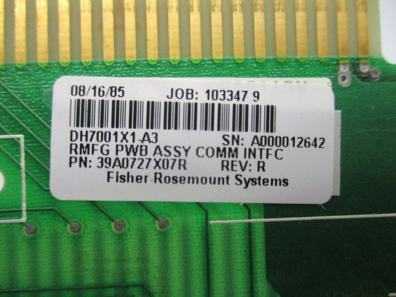 FISHER ROSEMOUNT DH7001X1-A3 39A0727X07R REV. R UNMP
