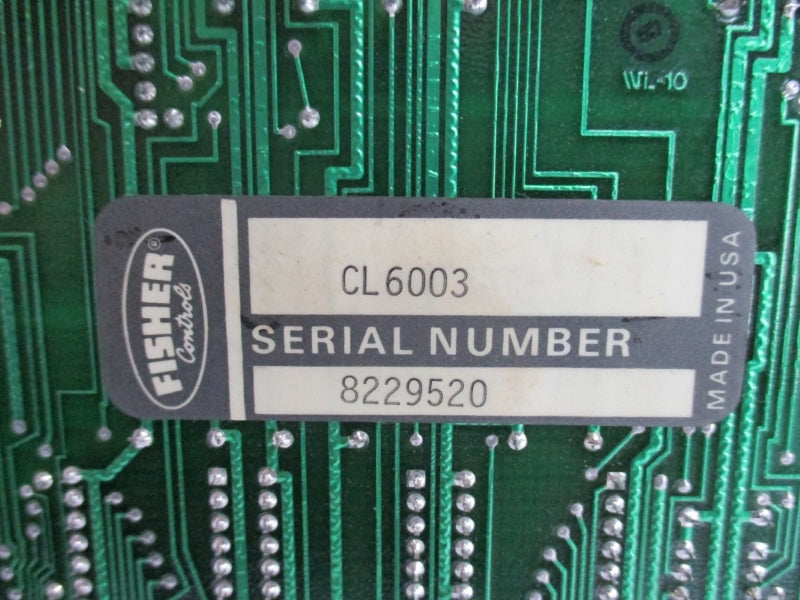 FISHER CONTROLS CL6003 46A6607X072 REV. M/N UNMP
