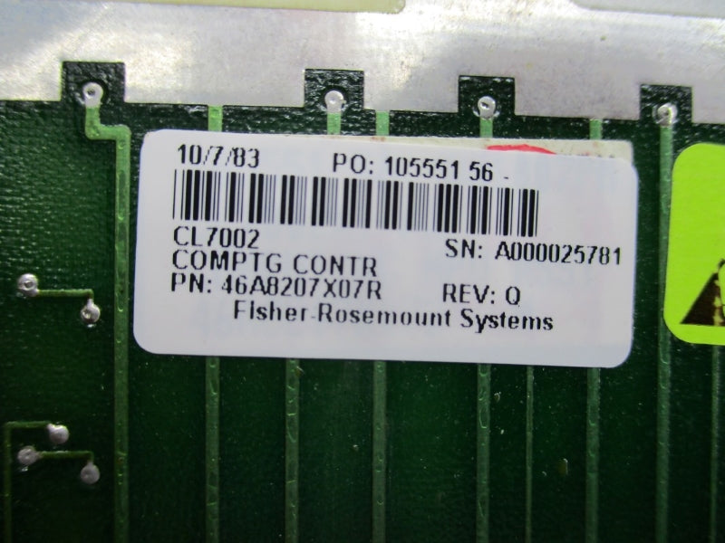 FISHER ROSEMOUNT CL7002 46A8207X0F2 REV. M UNMP