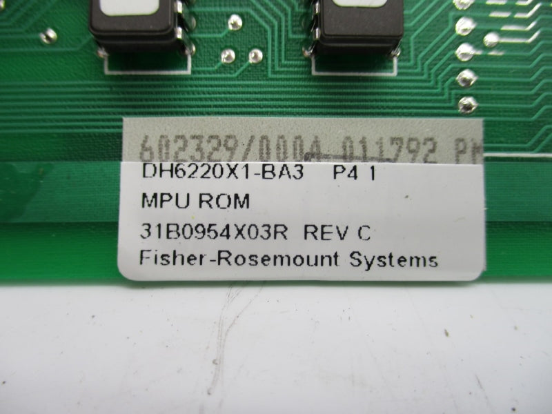 FISHER ROSEMOUNT DH6220X1-BA3 31B0954X03R REV. C UNMP